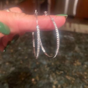 Sterling Silver and CZ Hoops🌺